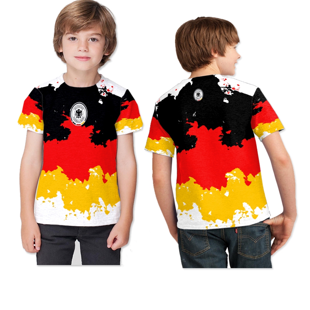 KAOS ANAK BENDERA JERMAN // BAJU ANAK SUBLIME TIMNAS JERMAN // T-SHIRT ANAK TIM NEGARA JERMAN