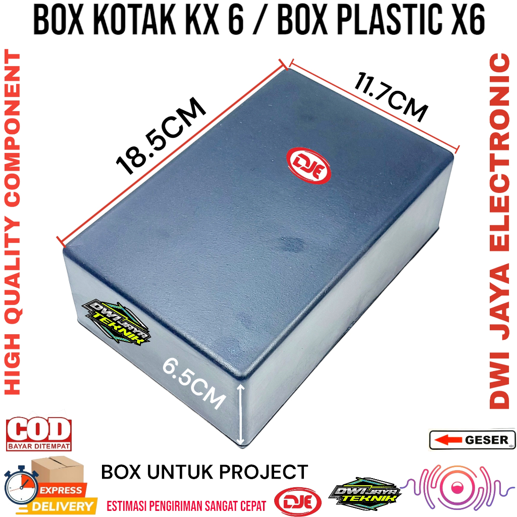 BOX KOTAK KX 6 / BOX PLASTIK HITAM X6