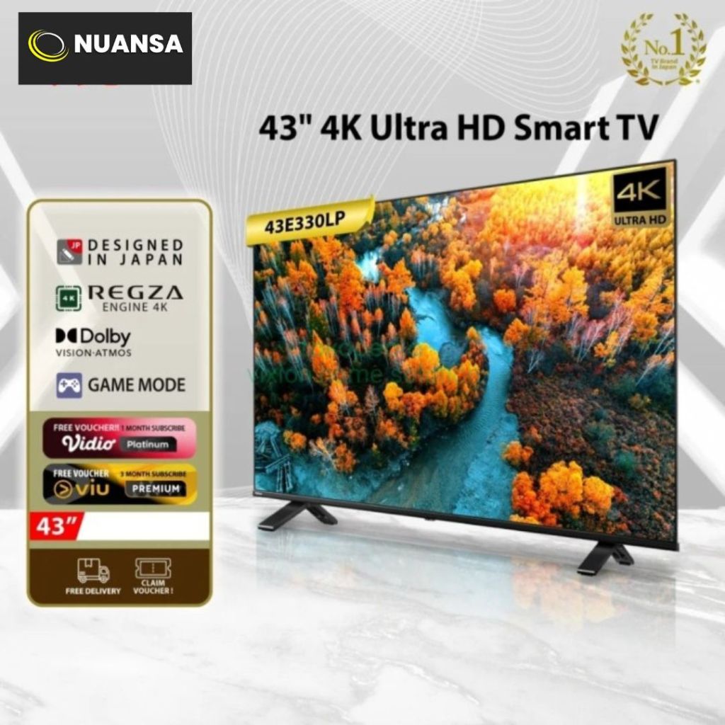 TV LED Toshiba 43E330LP - 43 Inch / Smart Digital 4K UHD TV