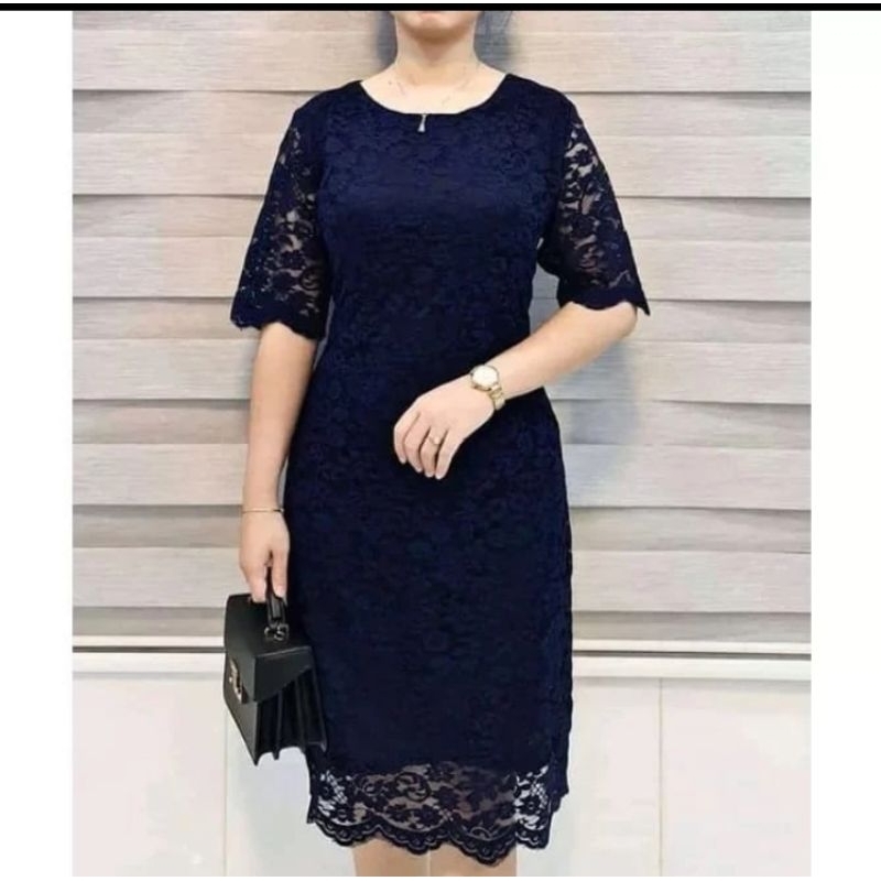 Dress Pendek Brokat Terbaru/Dress Mewah/Dress Modern/Dress kekinian/Dress imblek
