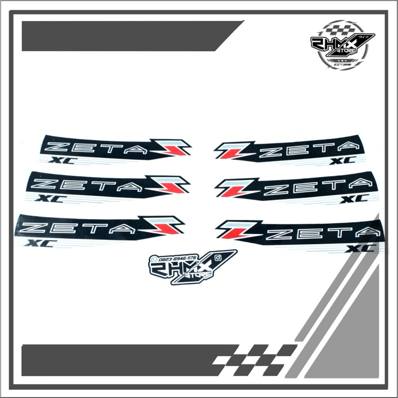 stiker handguard zeta xc bahan kuat tebal sticker zeta xc