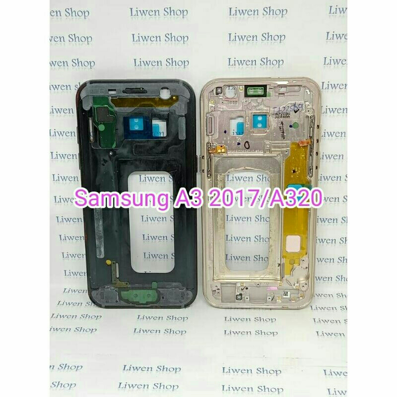 FRAME LCD TATAKAN LCD TULANG TENGAH BAZEL BEZEL HP SAMSUNG  A3 2017 A320  ORIGINAL