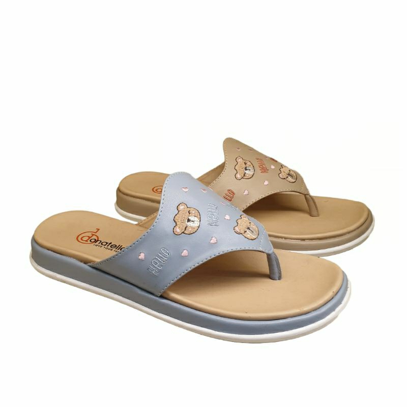 ISM - Sandal Flat Wanita Donatello/AV.61034 - Sandal Flat Lucu Simple