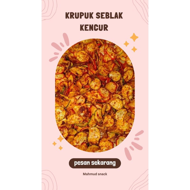 

1 kg seblak kering kencur/jajan pedes/Snack pedes