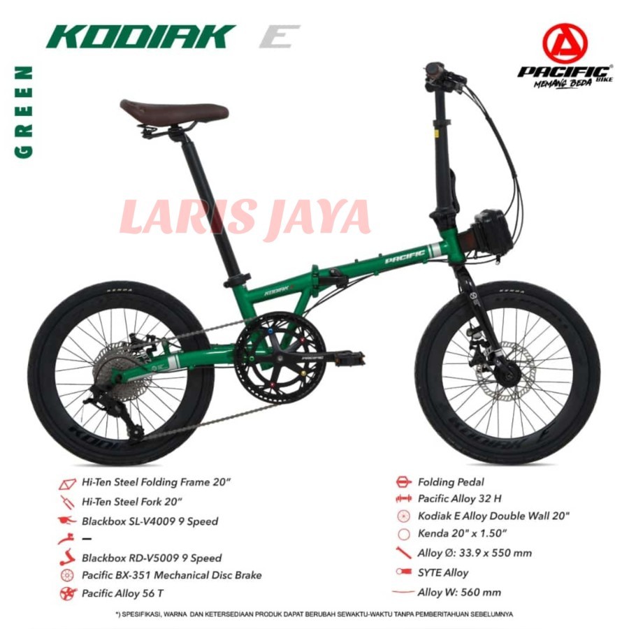 LIPAT PACIFIC KODIAK E 9 SPEED SEPEDA LIPAT 20 INCH PACIFIC KODIAK 9SP