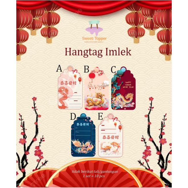 

Hang Tag IMLEK SINCIA CNY hiasan hampers kotak pita