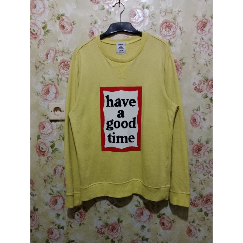 crewneck have a good time second yellow