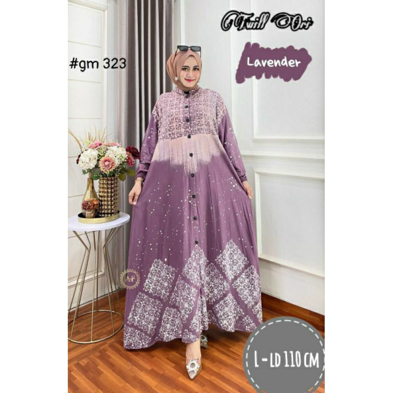 Gamis Twill Ori  Kode LV | Gamis Twill Red Lave | Gamis Twill Ld 110  | Gamis Twill Pekalongan