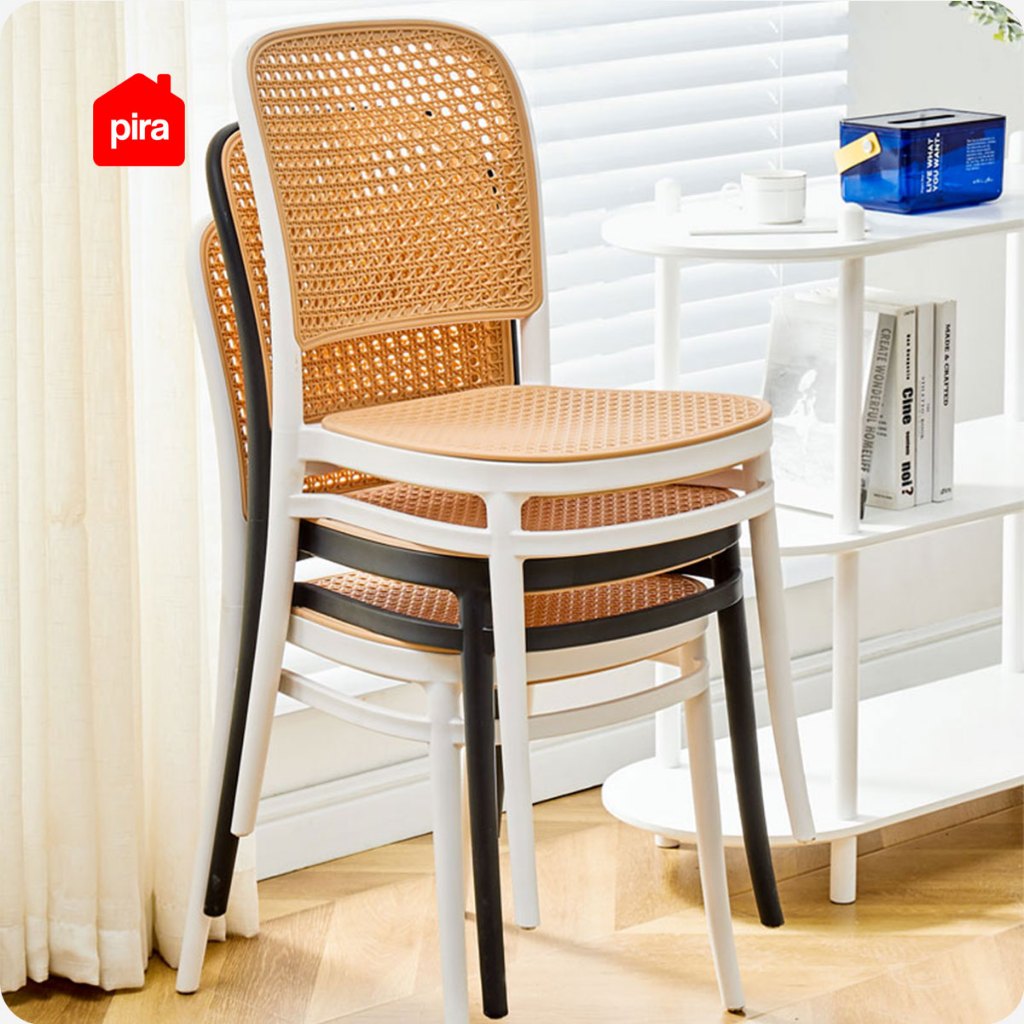 4pcs PIRA - RATTA DC KURSI ROTAN PLASTIK / KURSI MAKAN / KURSI TERAS / KURSI SANTAI / KURSI CAFE