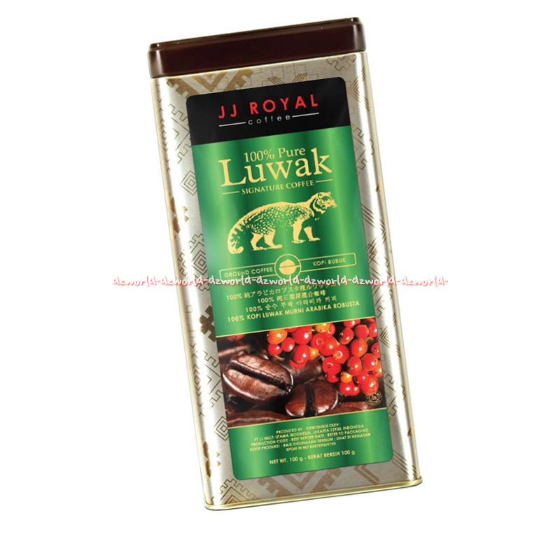 

JJ Royal Luwak 100gr 100% Pure Singature Coffee Kopi Bubuk Hijau Green Jeje Ground Coffee Kopi Murni