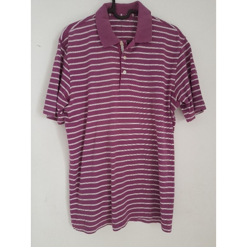 Polo Van Hausen ungu putih kaos size S
