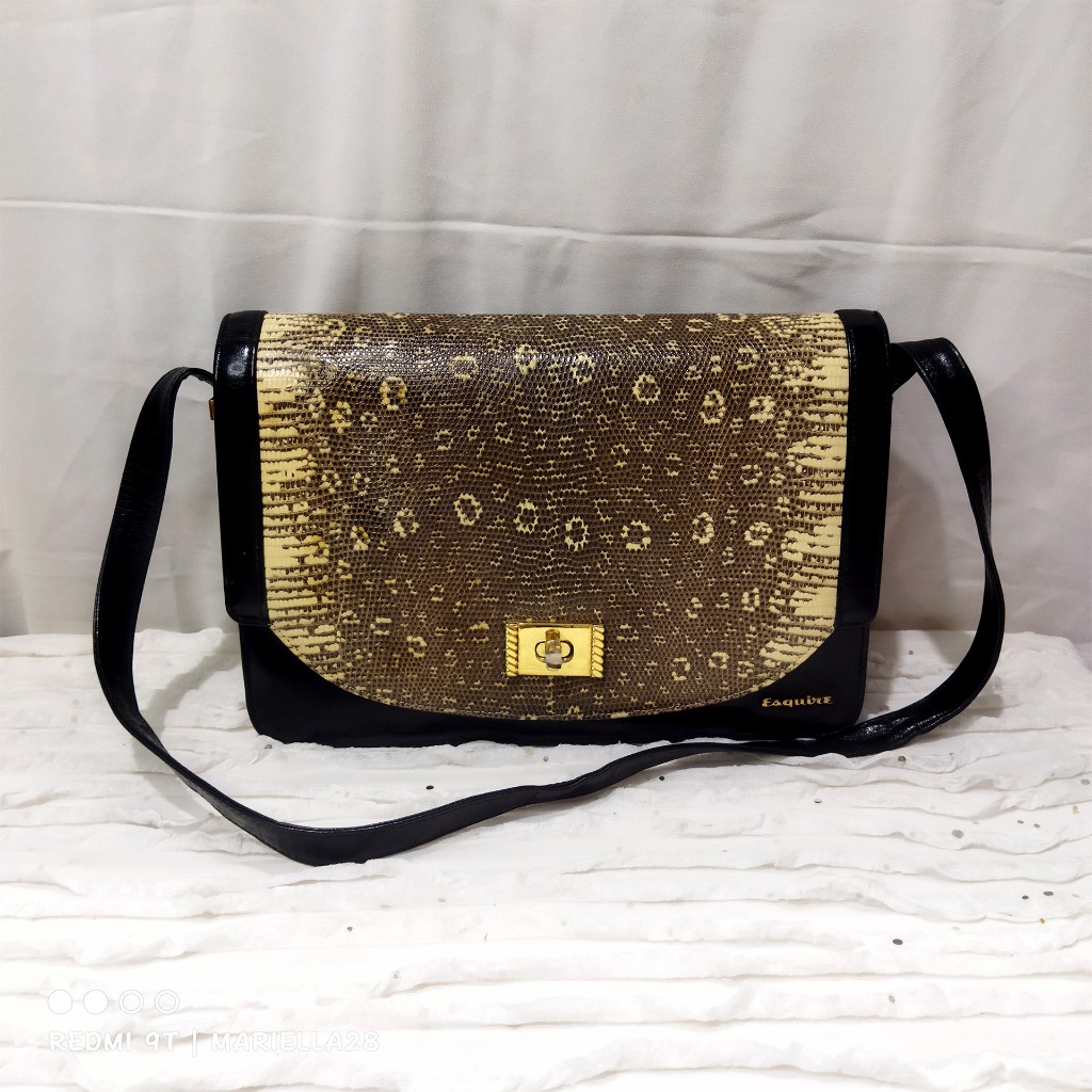 TAS SELEMPANG KULIT LIZARD ESQUIRE