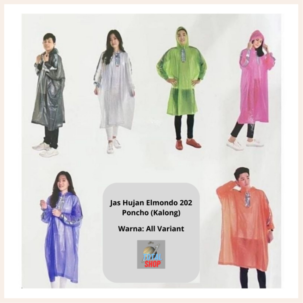 Jas Hujan Elmondo Lexi 202 Poncho (Kalong) - Setelan Jas Hujan Elmondo Lexi 202 Poncho (Kalong)