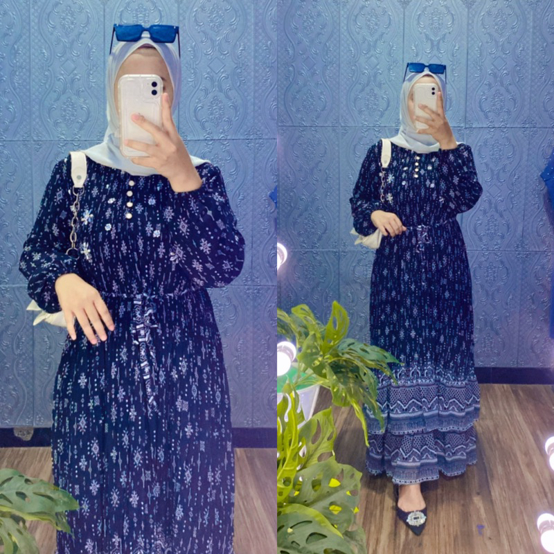 Gamis Ceruty Plisket