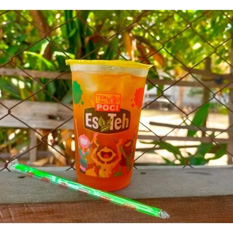 Sedotan steril warna hijau