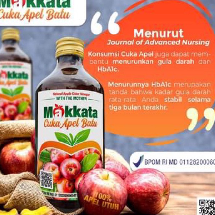 

PKMQ9385 HOT Cuka Apel Makkata With The Mother 33ml Natural Apple Cider Vinegar