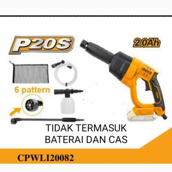 Jet cleaner cordless 20V 25 BAR INGCO CPWLI20082 UNIT ONLY Original