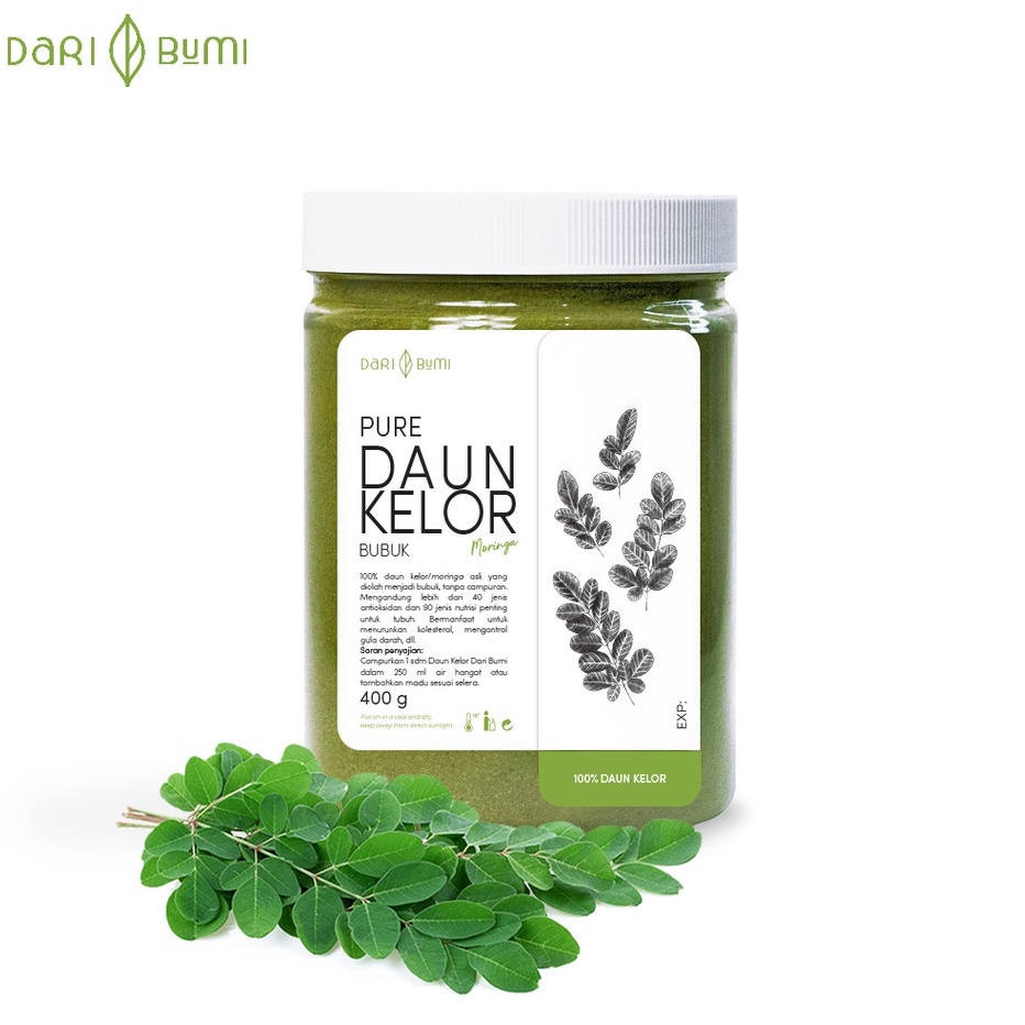 

QMMR3521 COD NEWPRODUCT Dari Bumi Daun Kelor Moringa Bubuk Premium Pure Organic