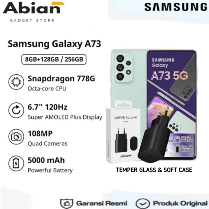 SAMSUNG GALAXY A73 5G {8GB/256GB} GARANSI RESMI SAMSUNG SEIN