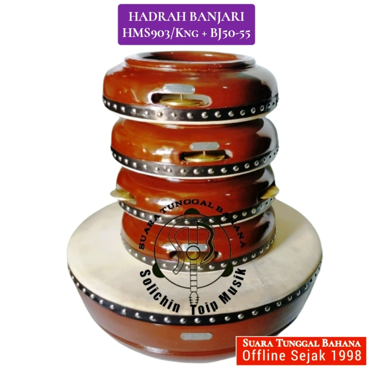 Rebana Hadroh 1 set Lengkap versi Banjari | Solichin Toip