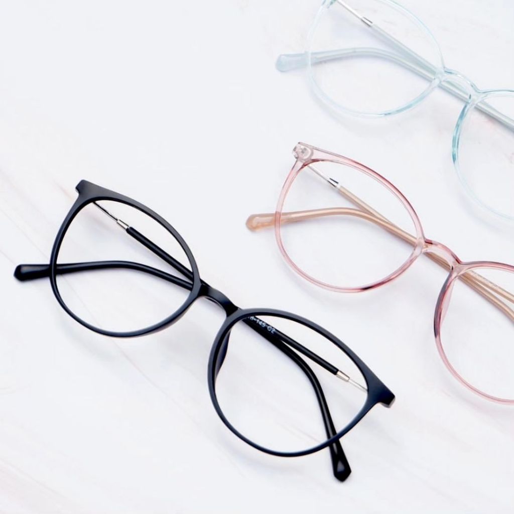 Kacamata Wanita Semi Cat Eye ZUMI Fashion Style Photocromic Anti Radiasi Minus - Frame Kacamata Lent