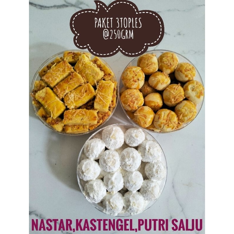 

Paket Hemat Nastar super Special isi 3Toples @250grm