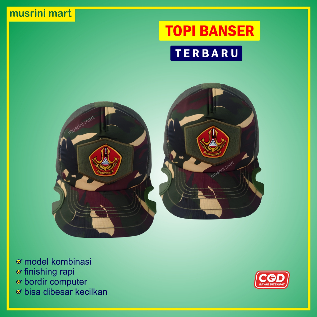 Topi Banser Coach Atribut Banser Ansor Topi Banser Doreng Nasional Kombinasi Premium Quality Musrini