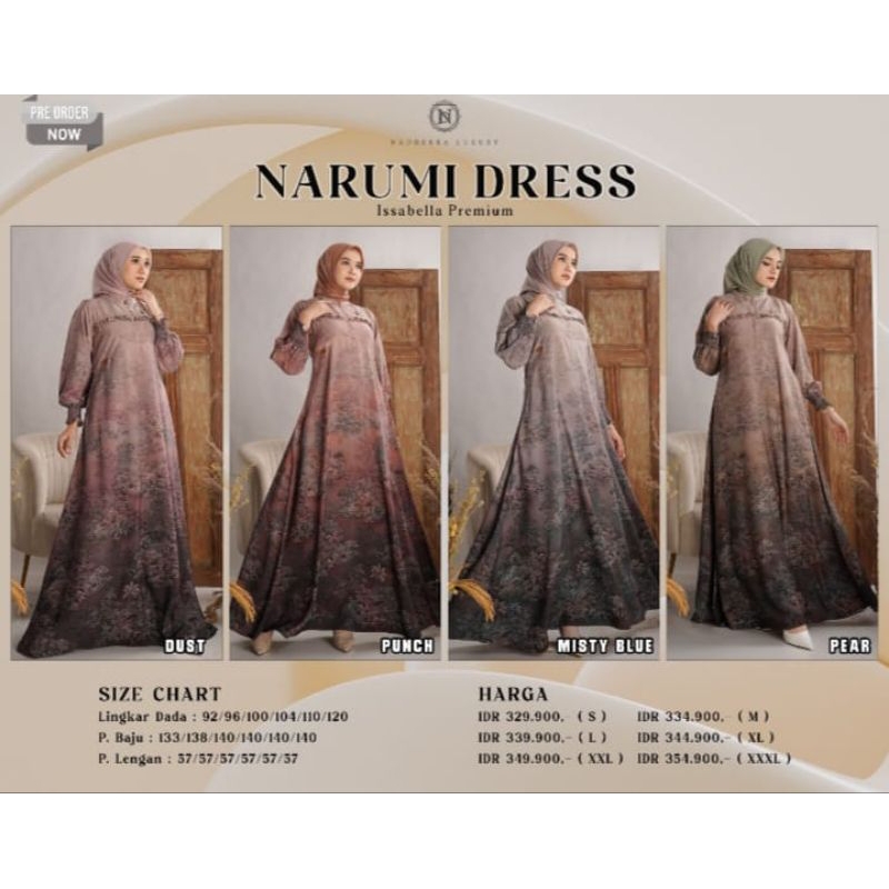 NARUMI DRESS ✅ Nadheera Luxury ( READY STOK)