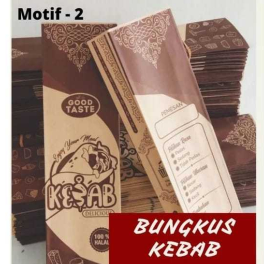 

50 Lembar bungkus kebab / Kemasan kebab / Box kebab