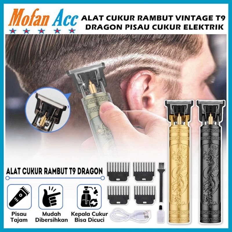 Alat Cukur Rambut Vintage T9 Dragon Naga