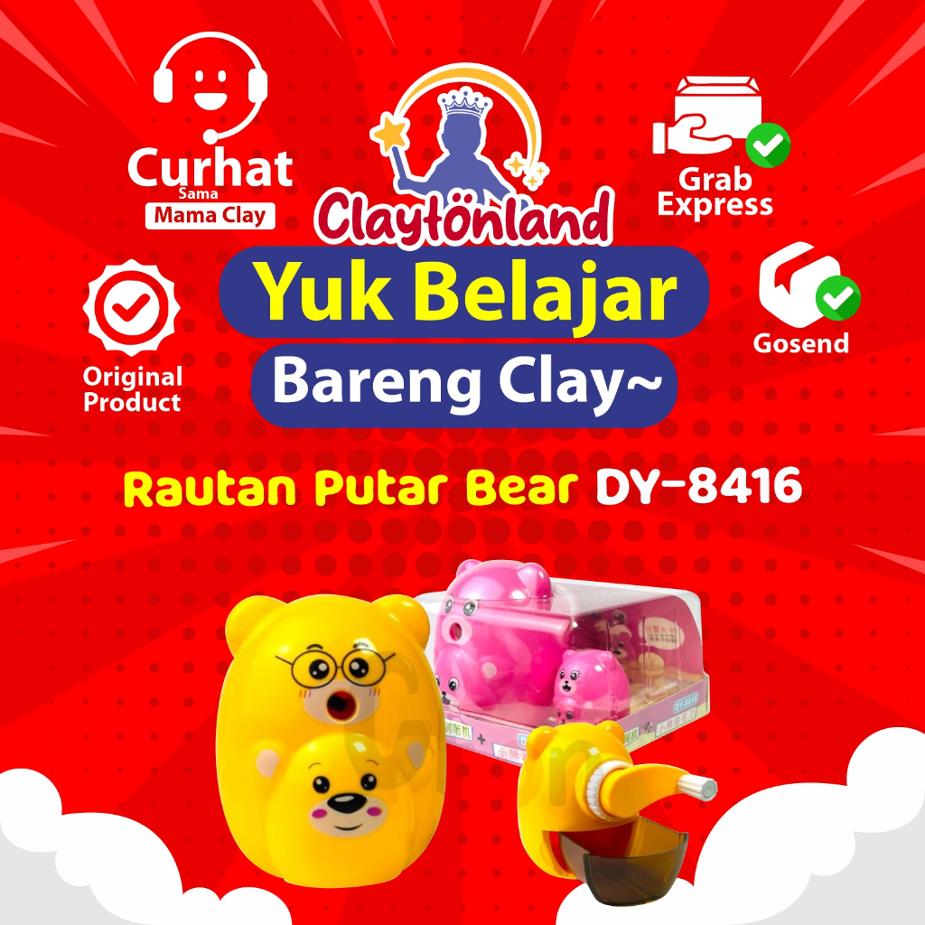 

Rautan Meja Putar / Rautan Bear Panda + Anak / Rautan Fancy DY-8416
