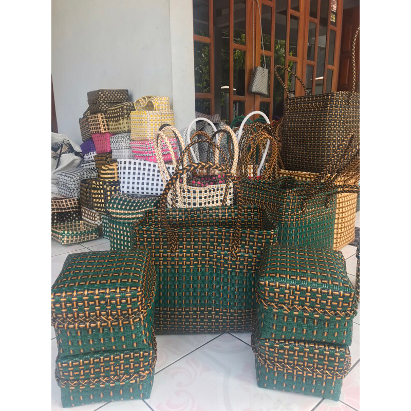 Tas anyaman keben jali set 4/Tas anyaman jali premium