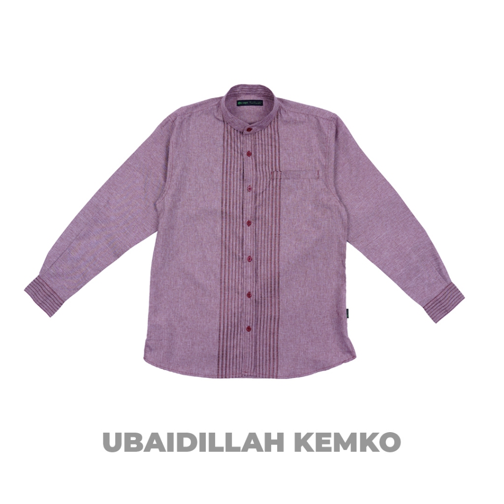 MH Fashion UBAIDILLAH KEMKO LS Long Sleeve Madinah Print Kemeja Koko Pria Lengan Panjang Warna Baby 