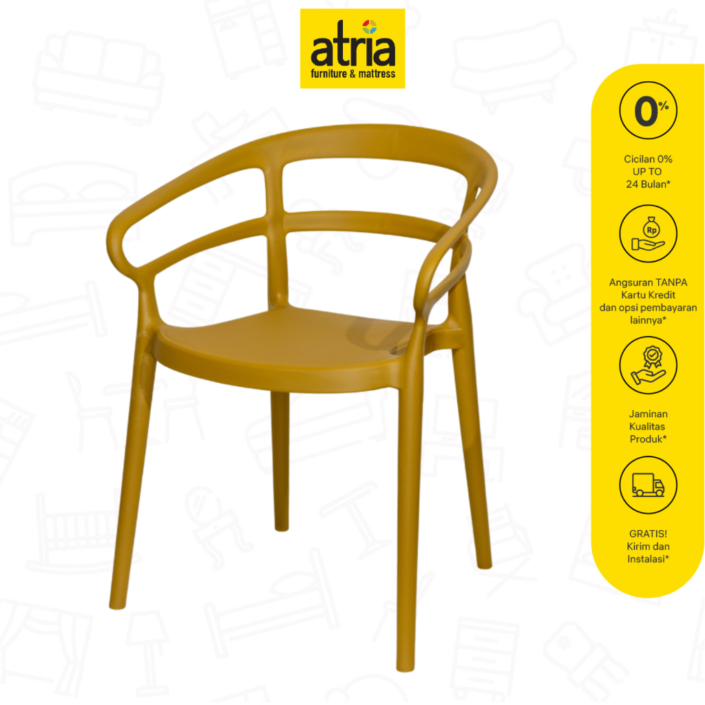 Atria Kursi Atria Darren Black Grey