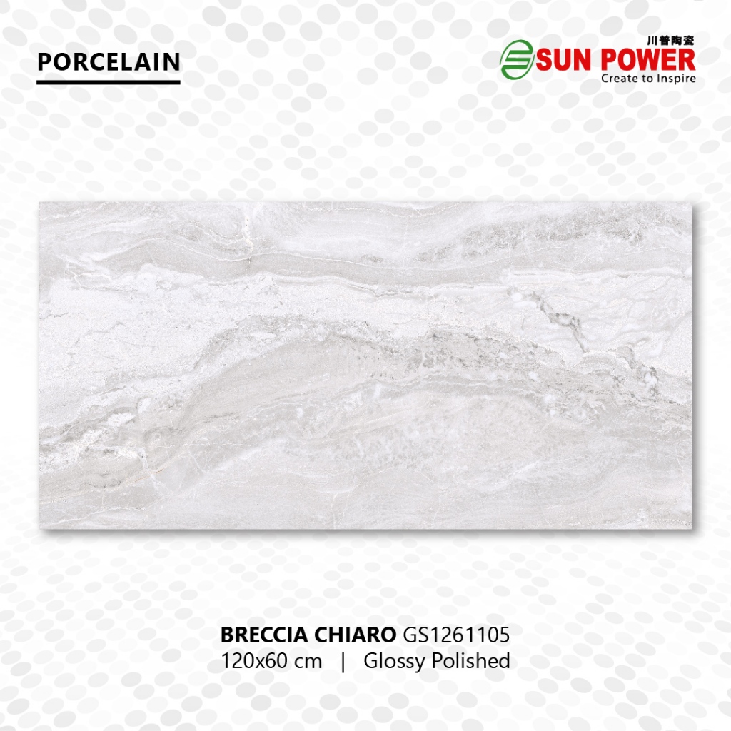 Granit Lantai Glossy Polished - Breccia Series 120x60 | Sun Power