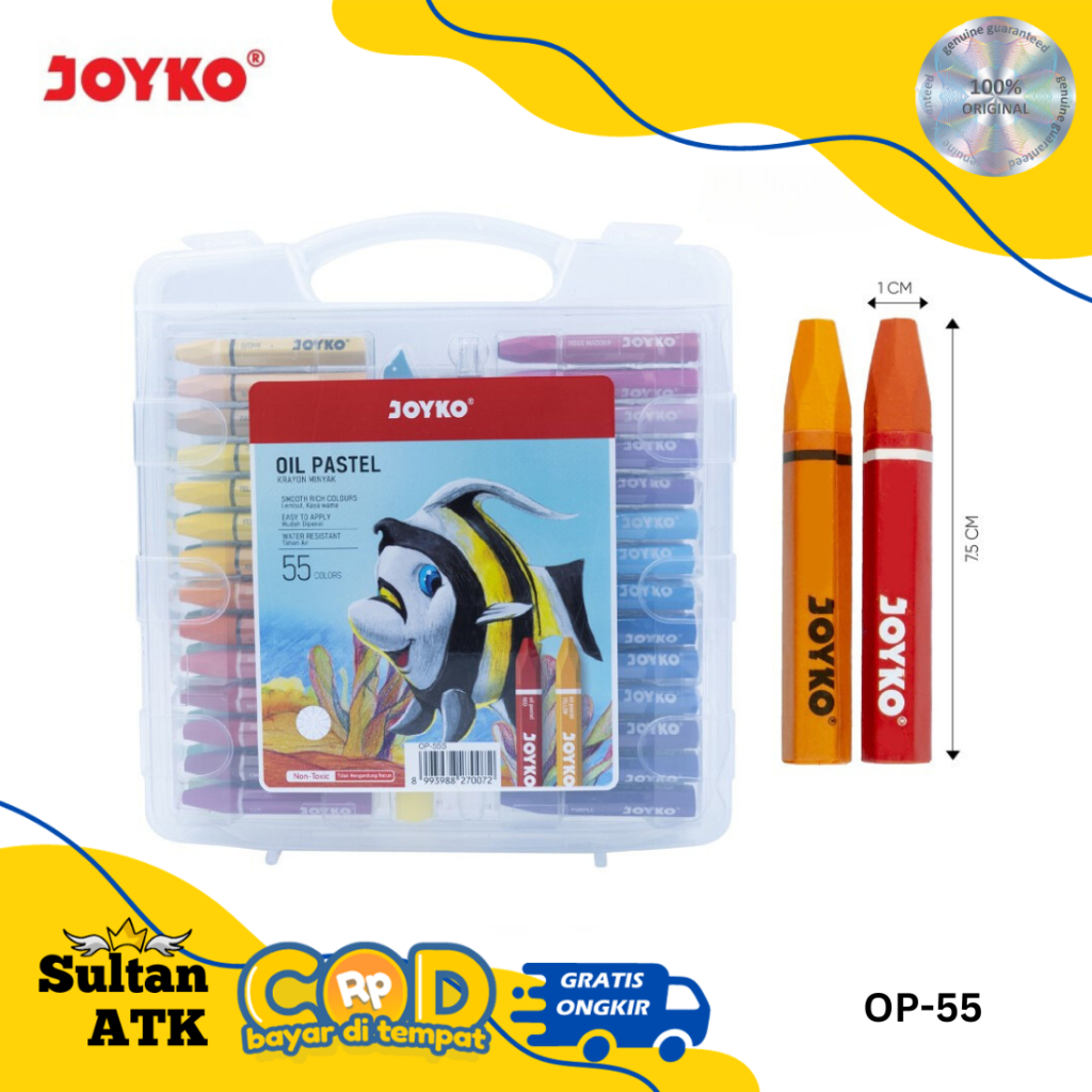 

KRAYON 55 WARNA / CRAYON / OIL PASTEL JOYKO OP-55S