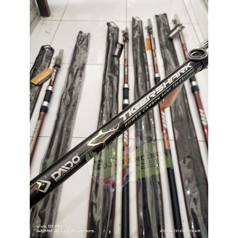 Joran surf DAIDO TIGERSHARK 300, 360, 390, 420, 450.     -Dapat pelindung packing 3 lapis-