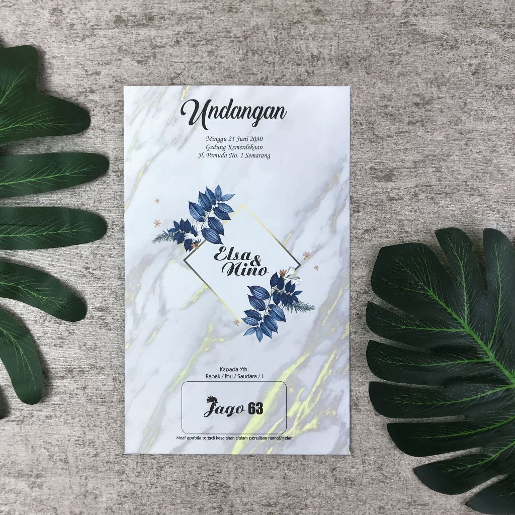 Blangko Undangan Pernikahan Jago 63 Termurah