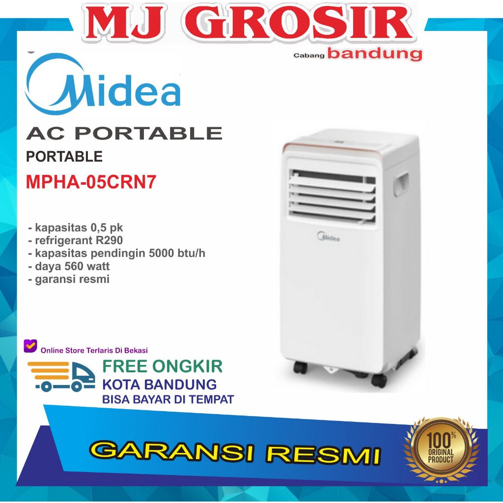 AC MIDEA MPHA 05 CRN7 1/2 PK LOW WATT AC PORTABLE