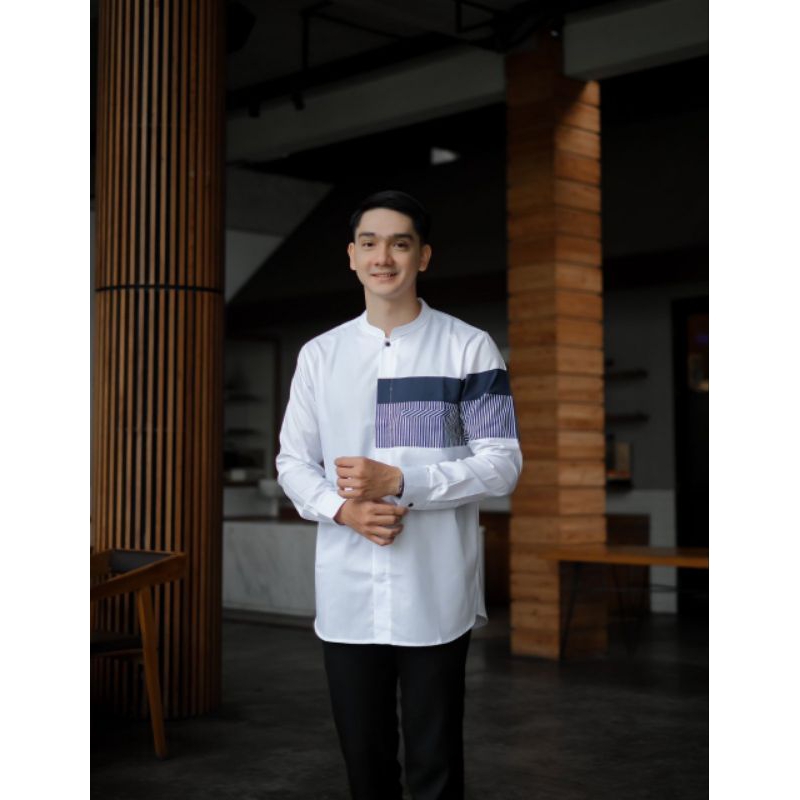 Kurta Sublim TRZ Salur Lengan Panjang Bahan Toyobo/Baju Koko muslim pria/kurta pakistan