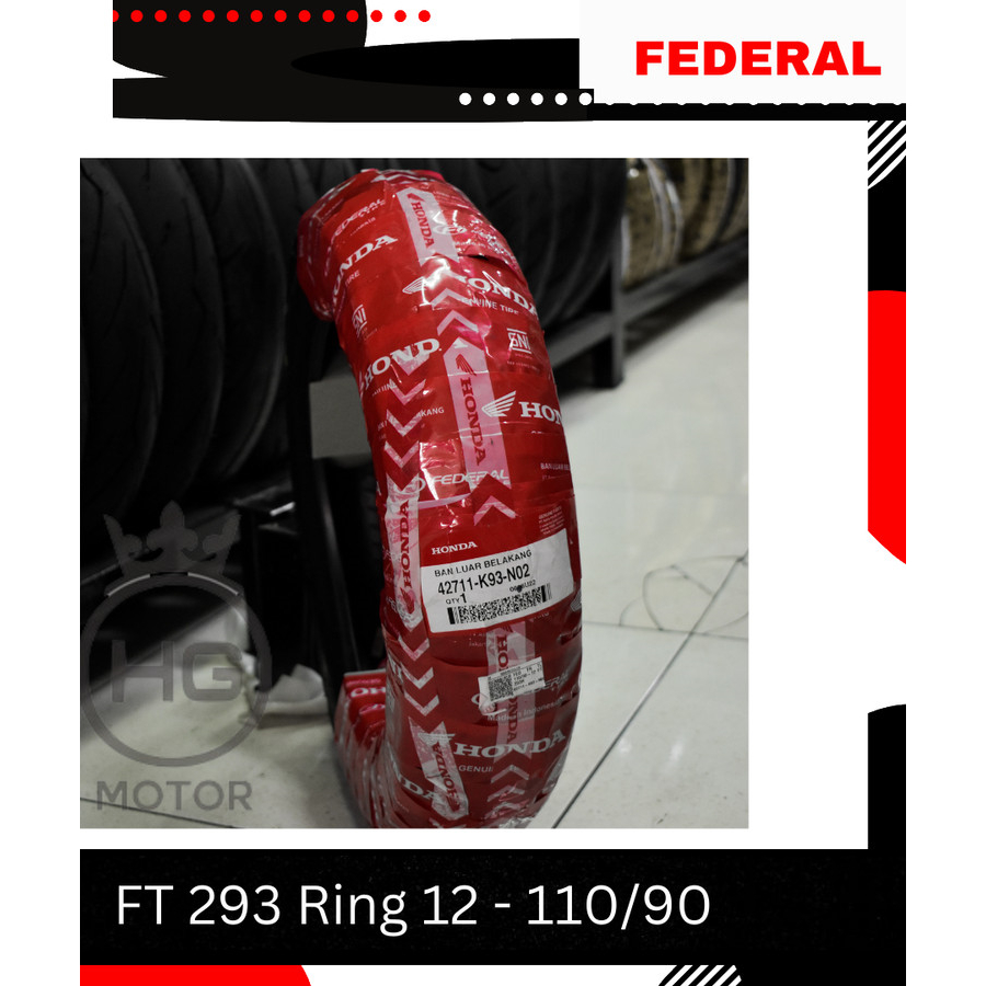 Ban Luar Belakang Tubeless 44711-K93-N02 AHM Honda Federal 110/90-12