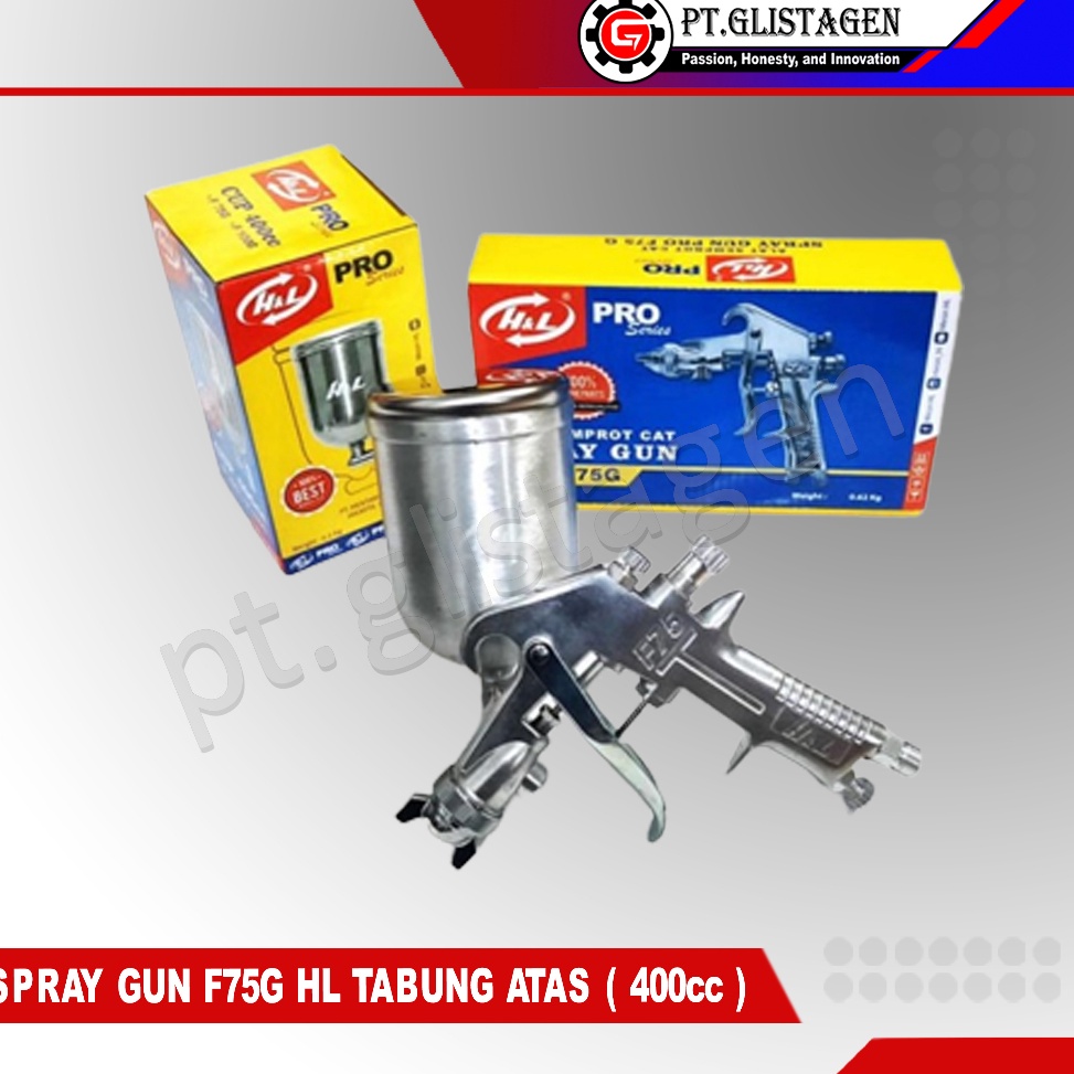 Terbaru HL F75G Mesin Spray Gun Spraygun HL F75G F75  Tabung Atas  4cc k Terlaris Readystock