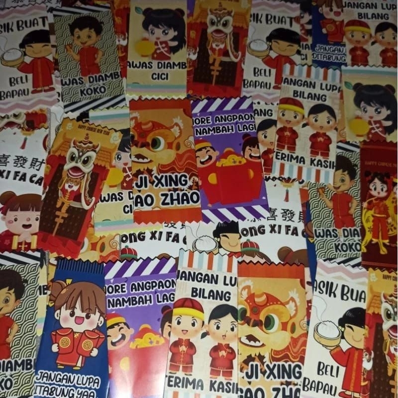 

Amplop Imlek bentuk permen isi 10 pcs