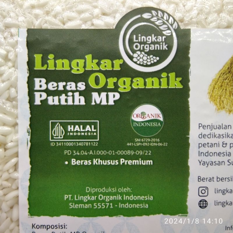 

Beras Menthik Putih/ Susu Organik 1kg, Vaccum | Lingkar Organik
