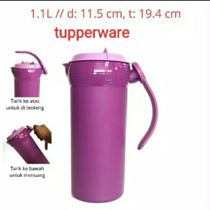 Tupperwere teko twist pour tupperware 1 liter ungu 1 pcs