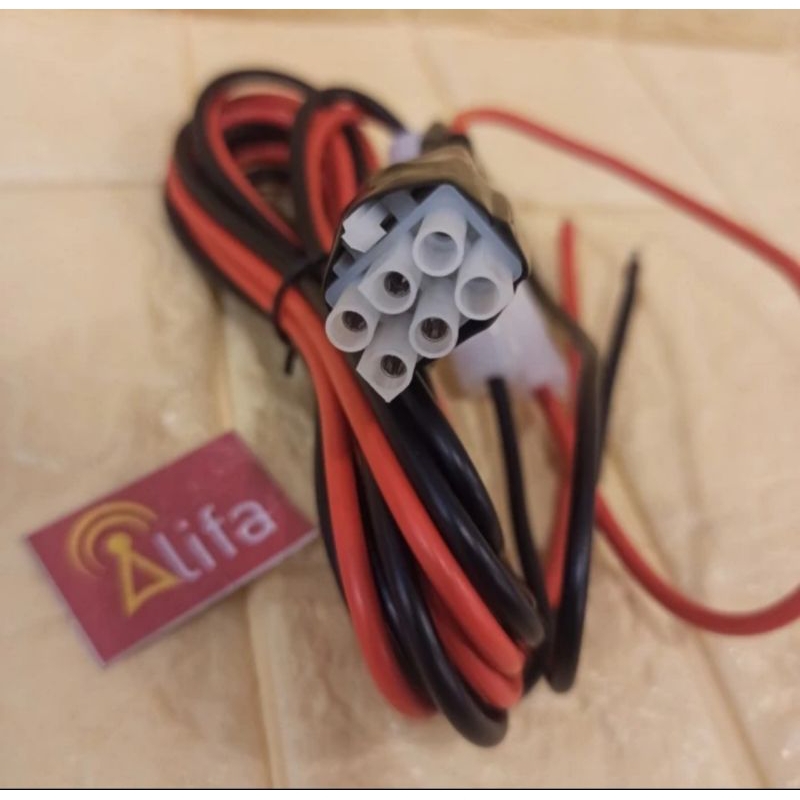 Kabel DC 6 Pin untuk radio HF SSB Icom Kenwood Alinco Yaesu