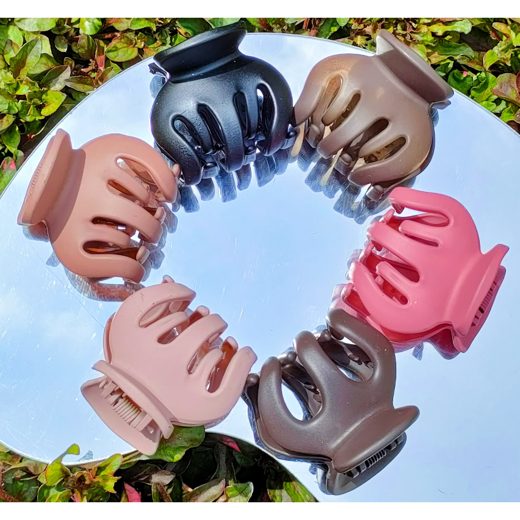 JEDAI WARNA DOFF/Cakar 3 Cakar 5 Premium Jepit Rambut Doff 5cm [DC9-30]