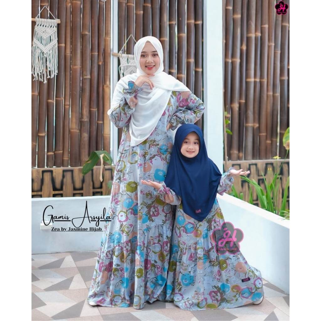 COUPLE GAMIS ARSYILA SERIES GAMIS IBU DAN ANAK BY ZEA JASMINE HIJAB
