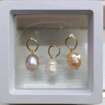 Liontin Mutiara Air Tawar Lapis Emas