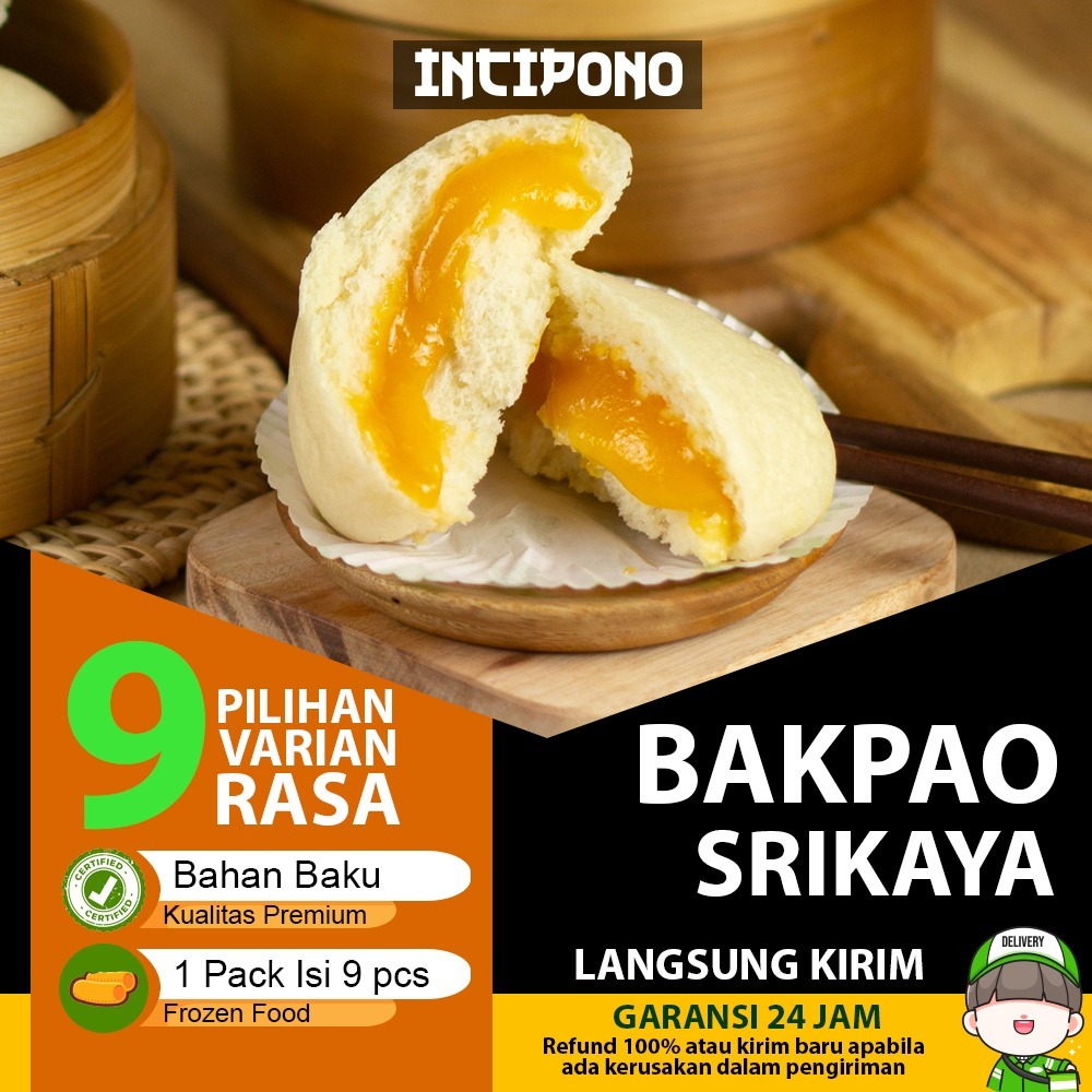 

Incipono Bakpao Srikaya 1 Pack Isi 9 Pcs Frozen Food Halal Premium